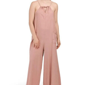 Halter Neck Jumpsuit (Color: Clay)